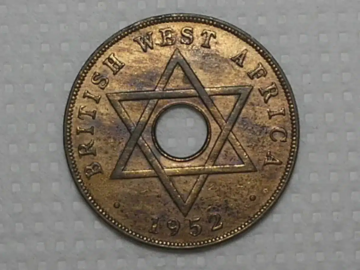 | Casa do Colecionador British West Africa) 1 Penny - 1952-h / Estrela De David / Sob / m490