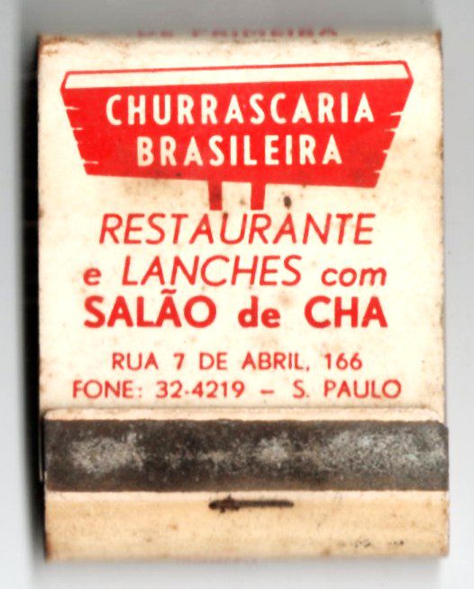 | Casa do Colecionador Caixa De Fosforos - Churrascaria Brasileira - Anos 50