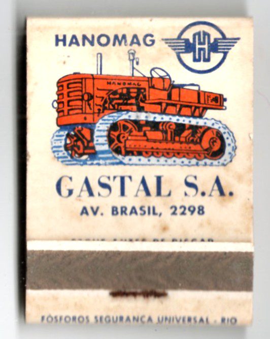 | Casa do Colecionador Caixa De Fosforos - Gastal - Tratores Hanomag - Anos 50
