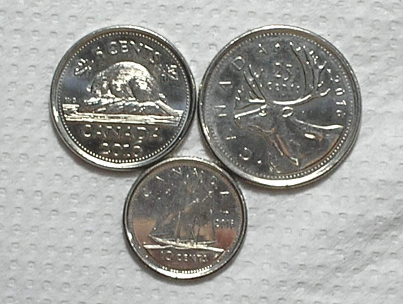 | Casa do Colecionador Canada) 5 - 10 - 25 Cents - 2016 / Fc / Co/Ni / box59