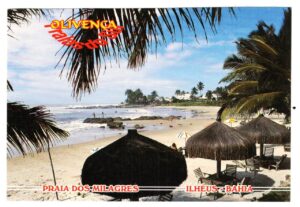 Cartão Postal Praia dos Milagres - Olivença - Ilheus - Bahia - Anos 90