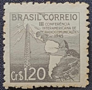 Comemorativos - RHM C0211 (Novo) 3ª Conferência Sulamericana de Radio Comunicações/RJ - 03/09/1945