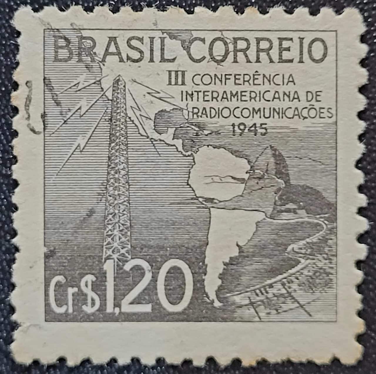 | Casa do Colecionador Comemorativos - RHM C0211 (Usado) 3ª Conferência Sulamericana de Radio Comunicações/RJ - 03/09/1945