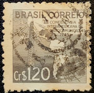 Comemorativos - RHM C0211 (Usado) 3ª Conferência Sulamericana de Radio Comunicações/RJ - 03/09/1945