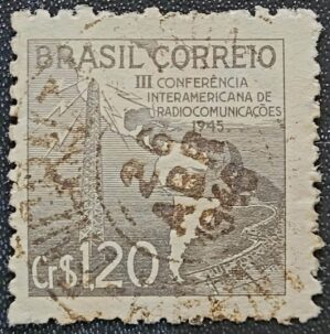 Comemorativos - RHM C0211 (Usado) 3ª Conferência Sulamericana de Radio Comunicações/RJ - 03/09/1945
