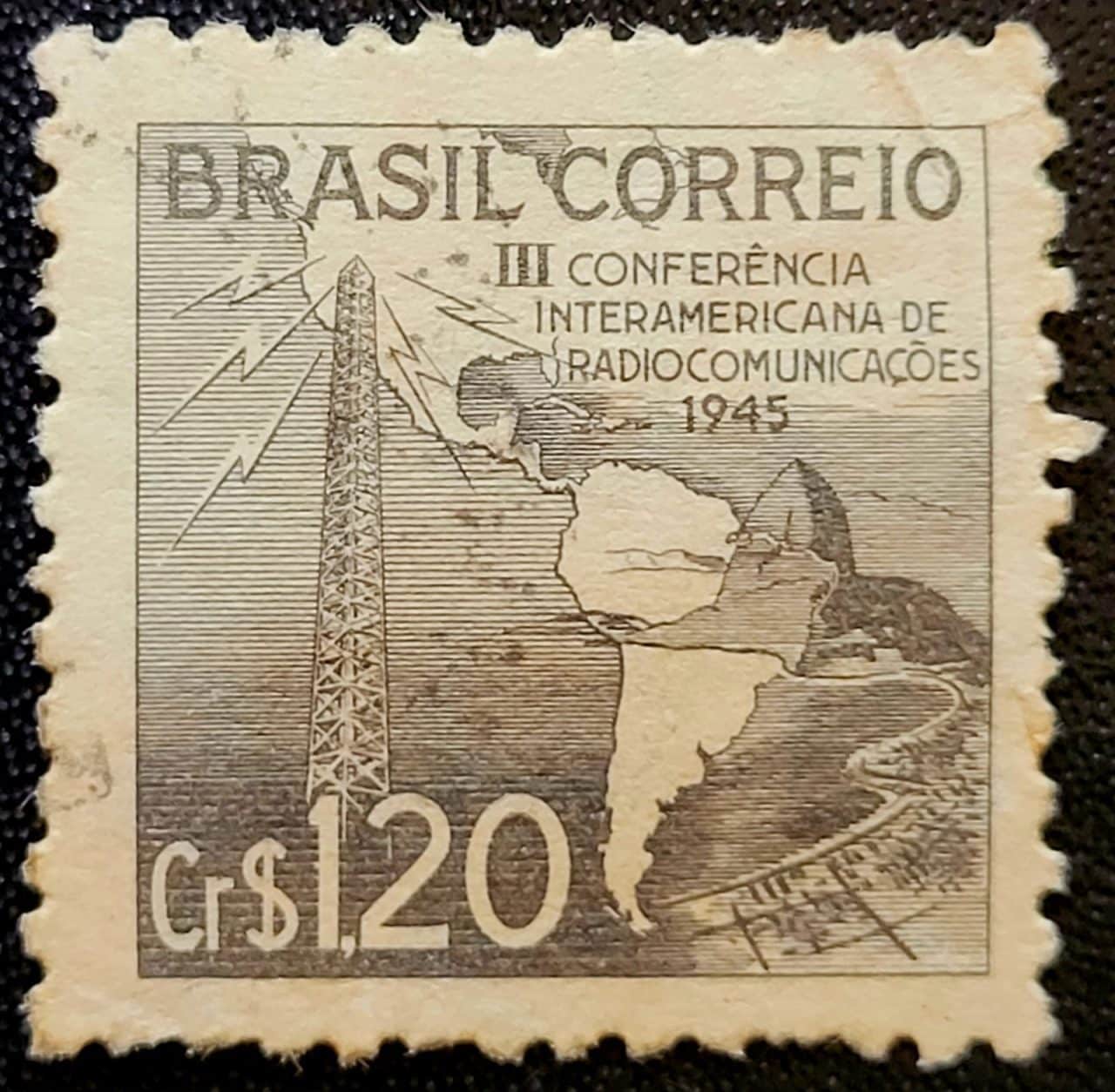| Casa do Colecionador Comemorativos - RHM C0211 (Usado) 3ª Conferência Sulamericana de Radio Comunicações/RJ - 03/09/1945