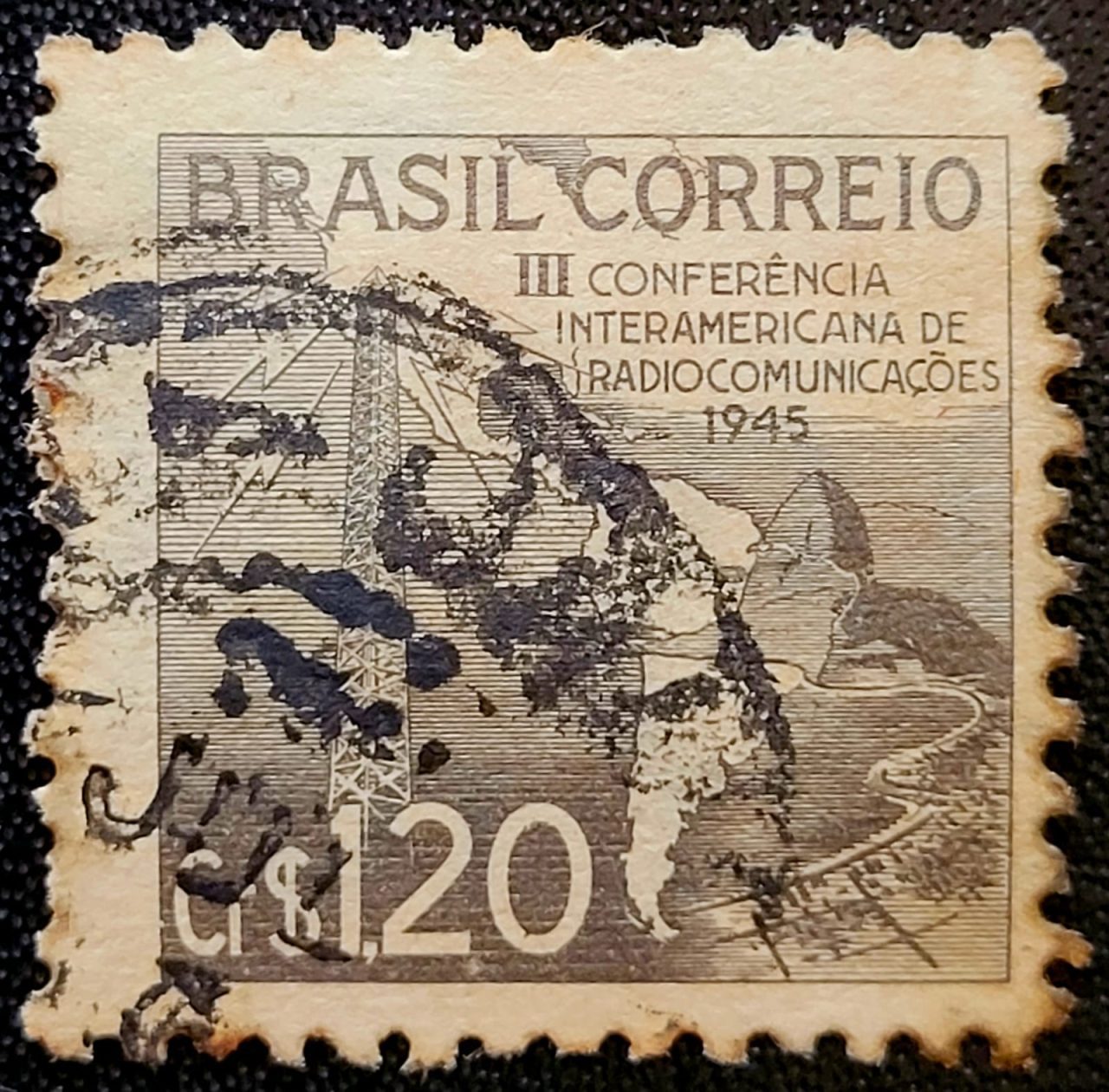 | Casa do Colecionador Comemorativos - RHM C0211 (Usado) 3ª Conferência Sulamericana de Radio Comunicações/RJ - 03/09/1945