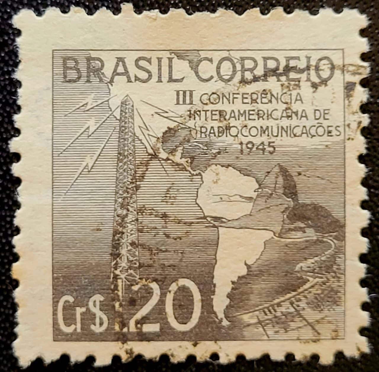 | Casa do Colecionador Comemorativos - RHM C0211 (Usado) 3ª Conferência Sulamericana de Radio Comunicações/RJ - 03/09/1945