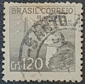 Comemorativos - RHM C0211 (Usado) 3ª Conferência Sulamericana de Radio Comunicações/RJ - 03/09/1945