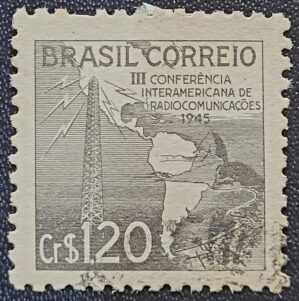 Comemorativos - RHM C0211 (Usado) 3ª Conferência Sulamericana de Radio Comunicações/RJ - 03/09/1945