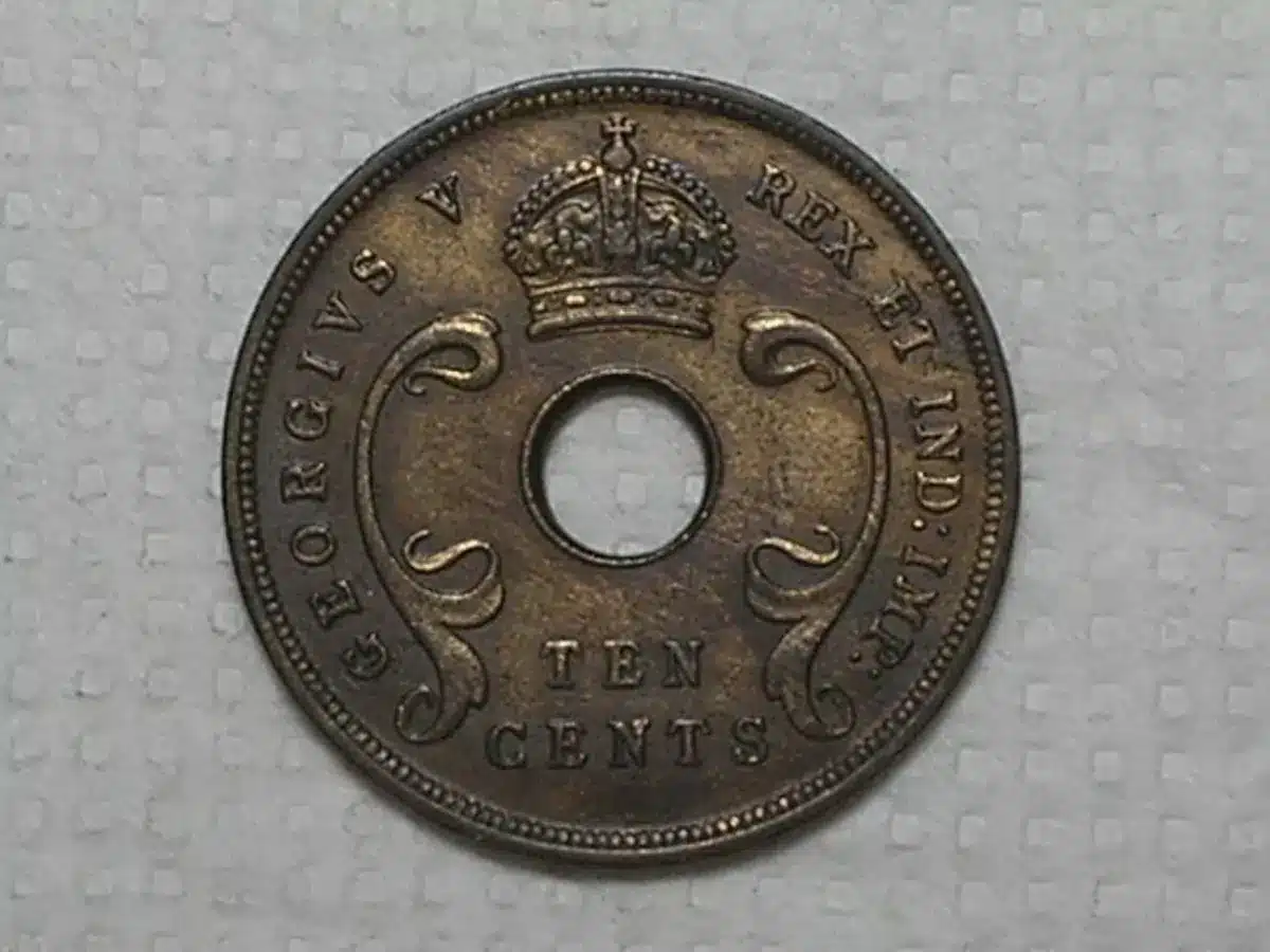 | Casa do Colecionador East Africa) 10 Cents- 1922 / Escassa / Bronze / m490