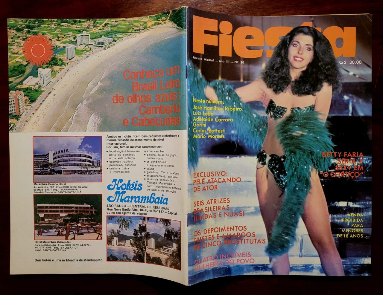 | Casa do Colecionador Fiesta Nº 26 - Capa Betty Faria (Revista com Pôster) Abril 1978