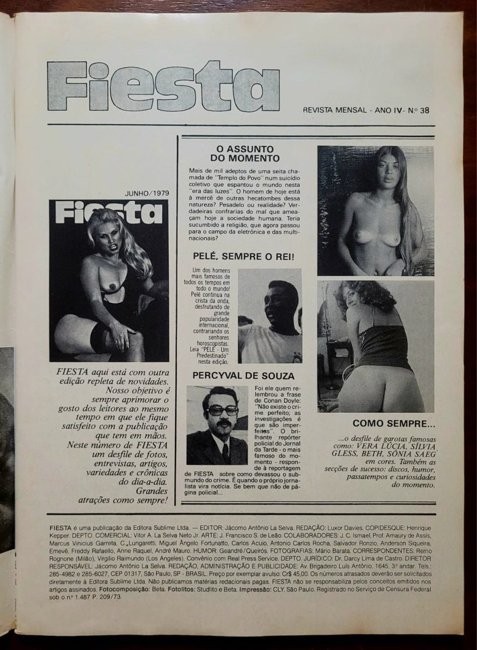 | Casa do Colecionador Fiesta Nº 38 - Sílvia Gless - Junho 1979