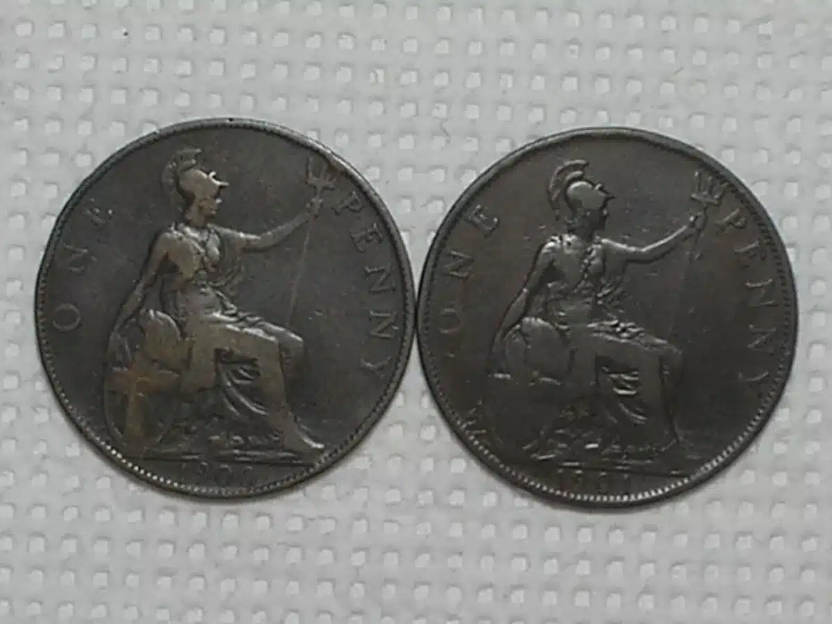 | Casa do Colecionador Inglaterra) 1 Penny - 1900 / 1901 - Victoria / Bronze / Mbc / m500