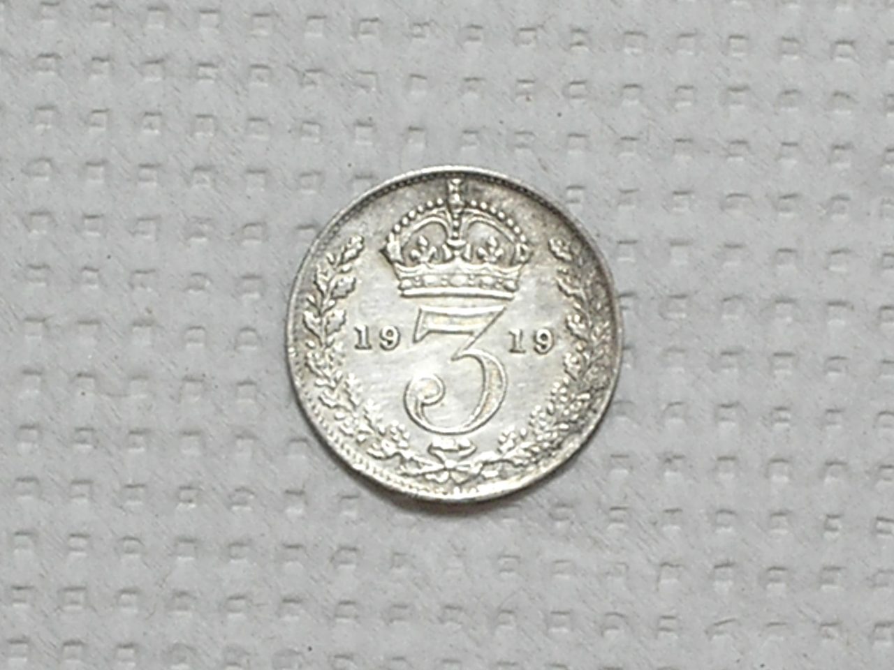 | Casa do Colecionador Inglaterra) 3 Pence - 1919 / Georgivs V / Mbc / Prata / m520