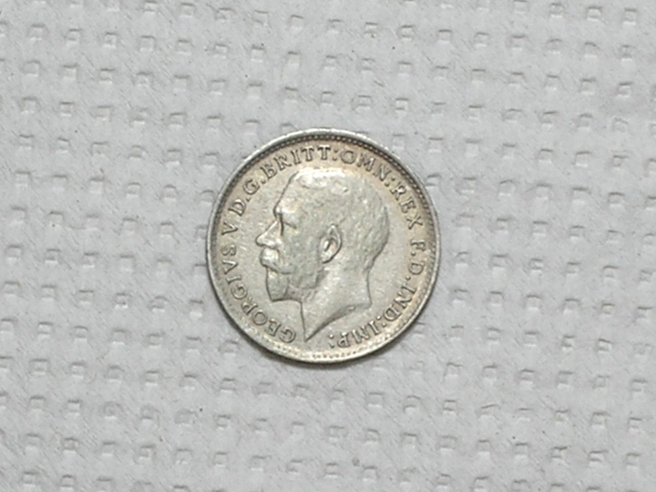 | Casa do Colecionador Inglaterra) 3 Pence - 1920 / Georgivs V / Sob / Prata / m520