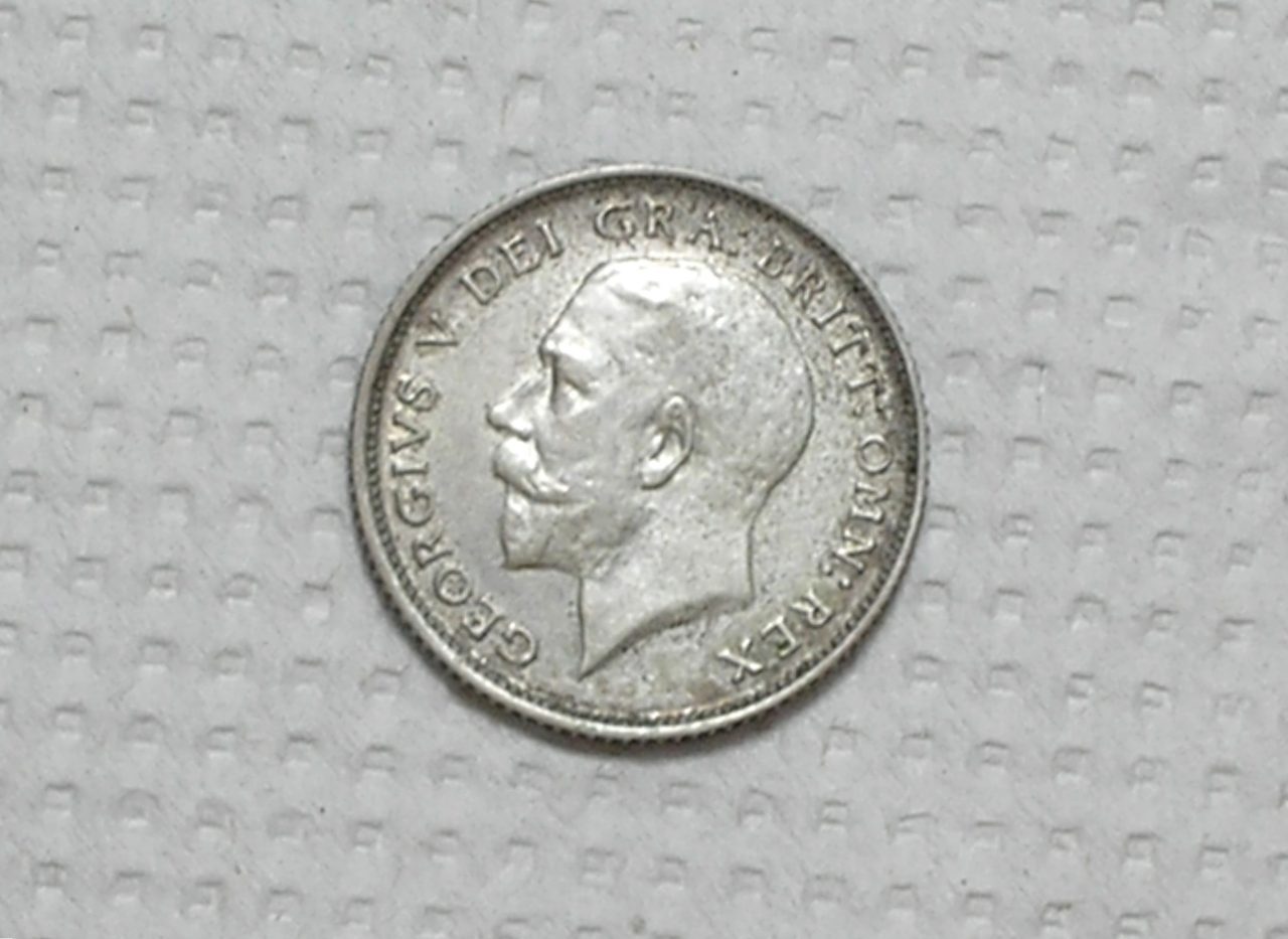 | Casa do Colecionador Inglaterra) 6 Pence - 1924 / Georgivs V / Sob / Prata / m520