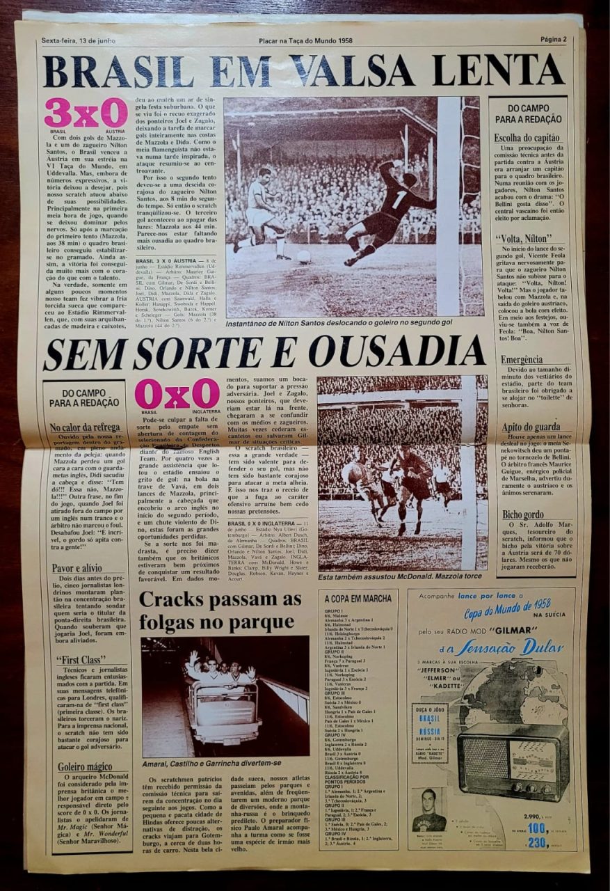 | Casa do Colecionador Placar Nº 0940 - 1988 | Acácio, Cruzeiro Finalista e Especial da Copa de 1958
