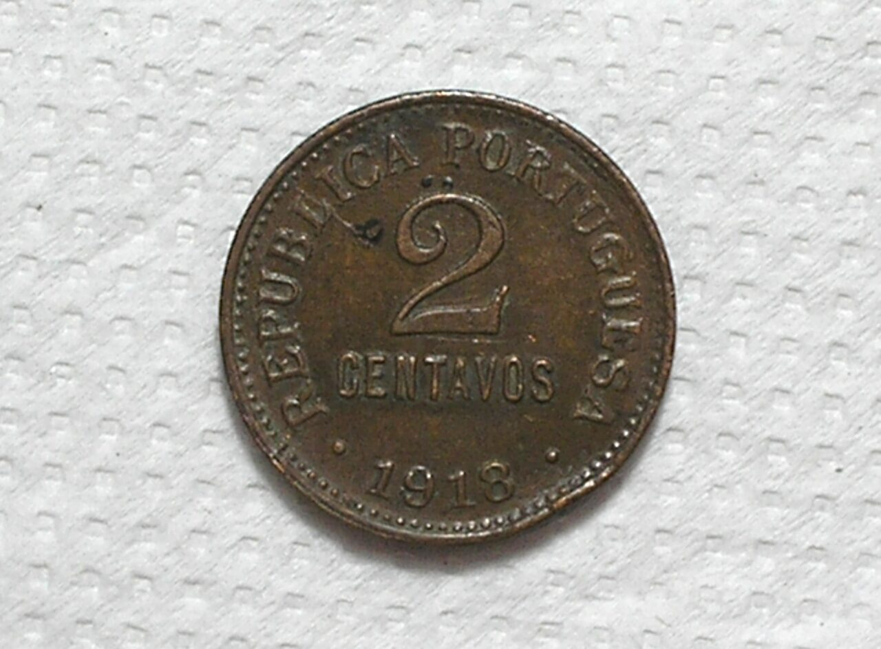 | Casa do Colecionador Portugal) 2 Centavos - 1918 / 23mm / Soberba / Bronze / box63