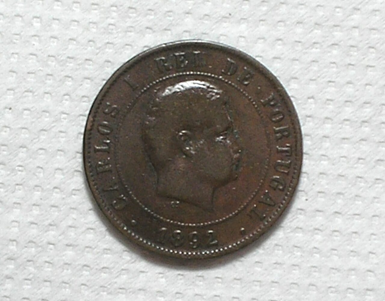 | Casa do Colecionador Portugal) 20 Réis - 1892 / 30mm / Mbc / Bronze / box63