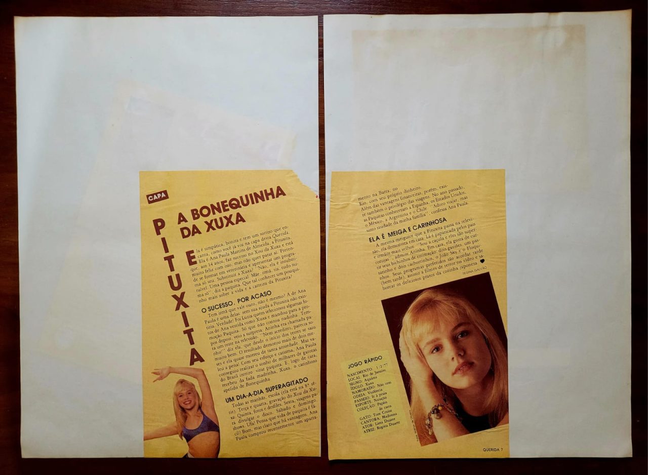 | Casa do Colecionador Recorte de Revista Ana Paula – Pituxita da Xuxa + Especial de Carnaval com Xuxa | Raro Anos 90