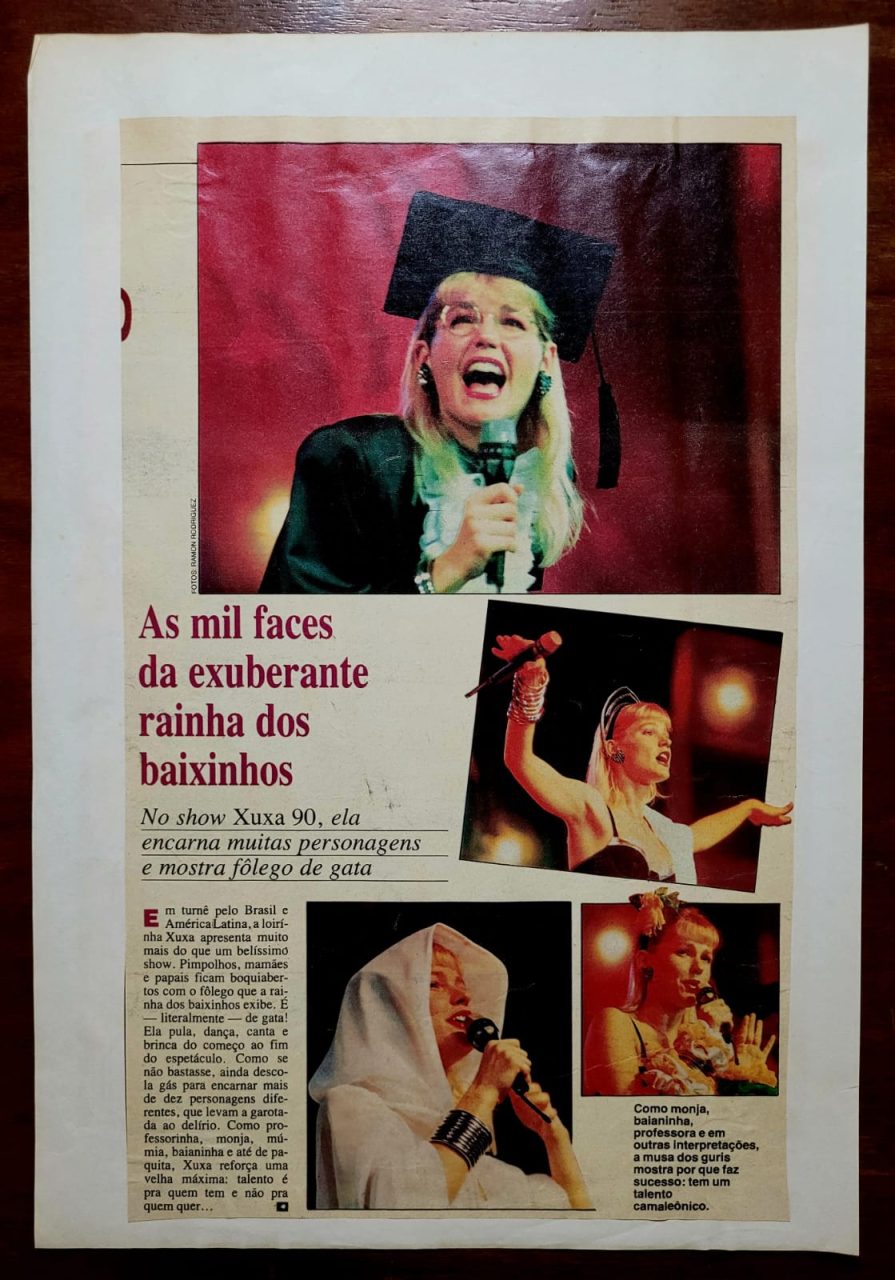 | Casa do Colecionador Recorte de Revista Original – Xuxa no Show Xuxa 90 + Matéria Especial Alexandre Canhoni