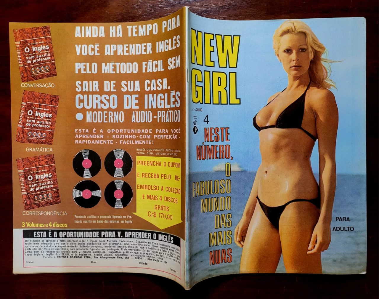 | Casa do Colecionador Revista New Girl Nº 04 - O Fabuloso Mundo das mais Nuas - Anos 70