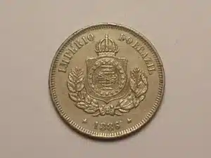Soberba) 50 Réis 1886 - Níquel / Bela Peça / Raro aparecer assim