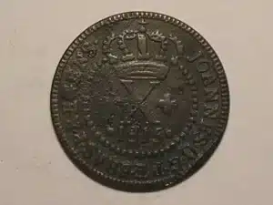 X Rs. 1815 B // Data entre Florões // 41 Perolas // Mbc // Escassa // Cobre