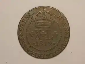 Xl Réis - 1812 R (Rio) // Data Entre Florões Obliquos // 42 perolas / Soberba / Rara