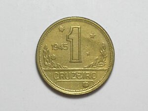 1 Cruzeiro - 1945 / Mapa do Brasil / Soberba / Bz-Al
