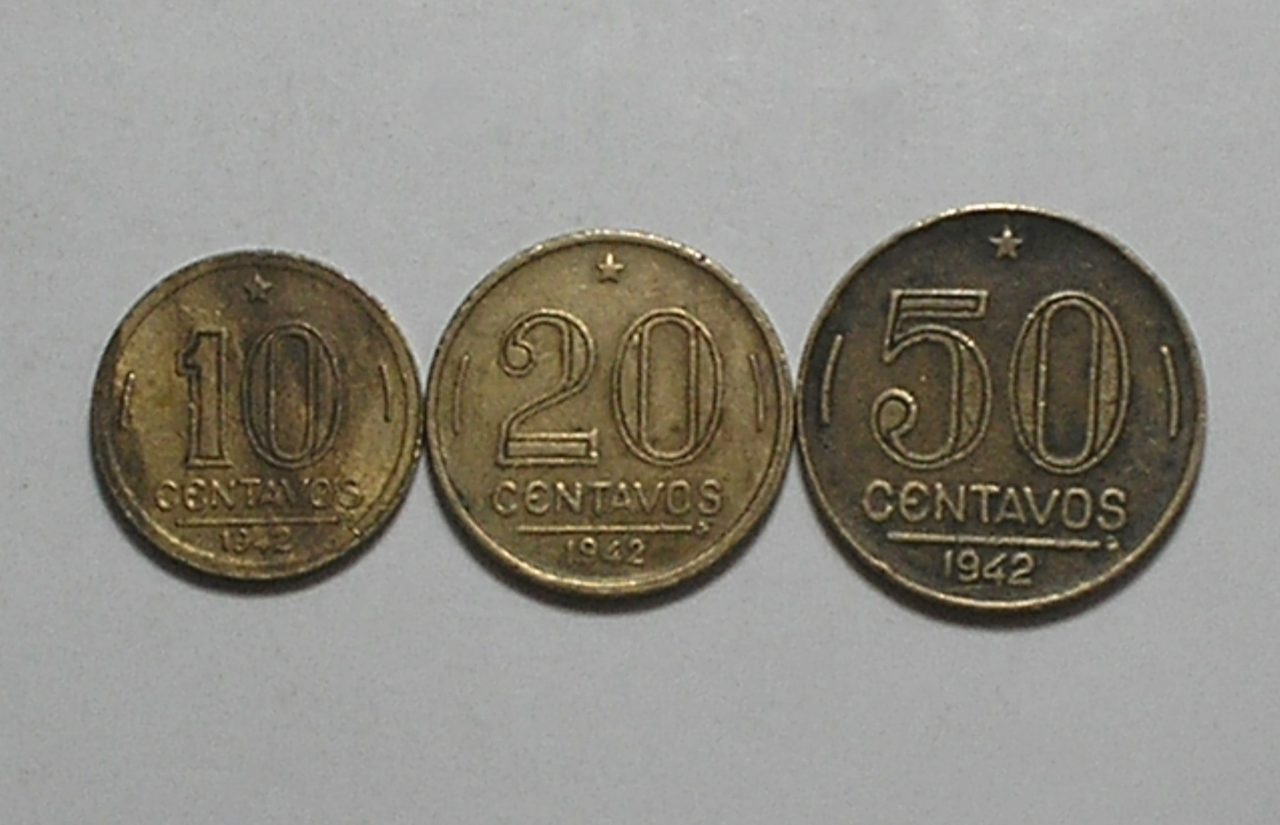 | Casa do Colecionador 10 / 20 / 50 Centavos - 1942 -- as primeiras da série