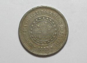 100 Réis - 1889 / República / Níquel / Mbc