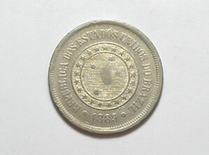 100 Réis - 1889 / República / Níquel / Soberba - raro no estado
