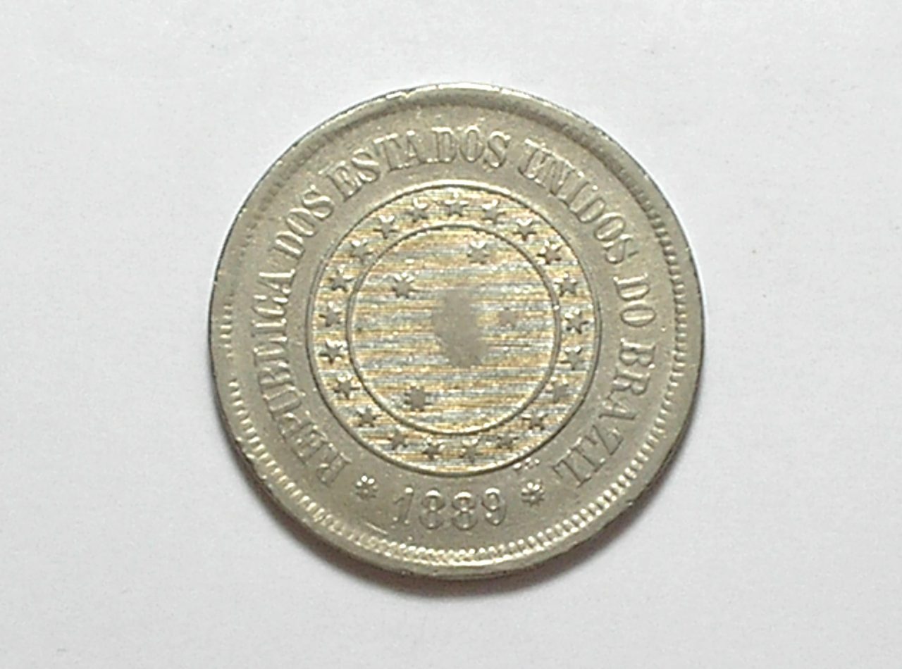 | Casa do Colecionador 100 Réis - 1889 / República / Níquel / Soberba - raro no estado