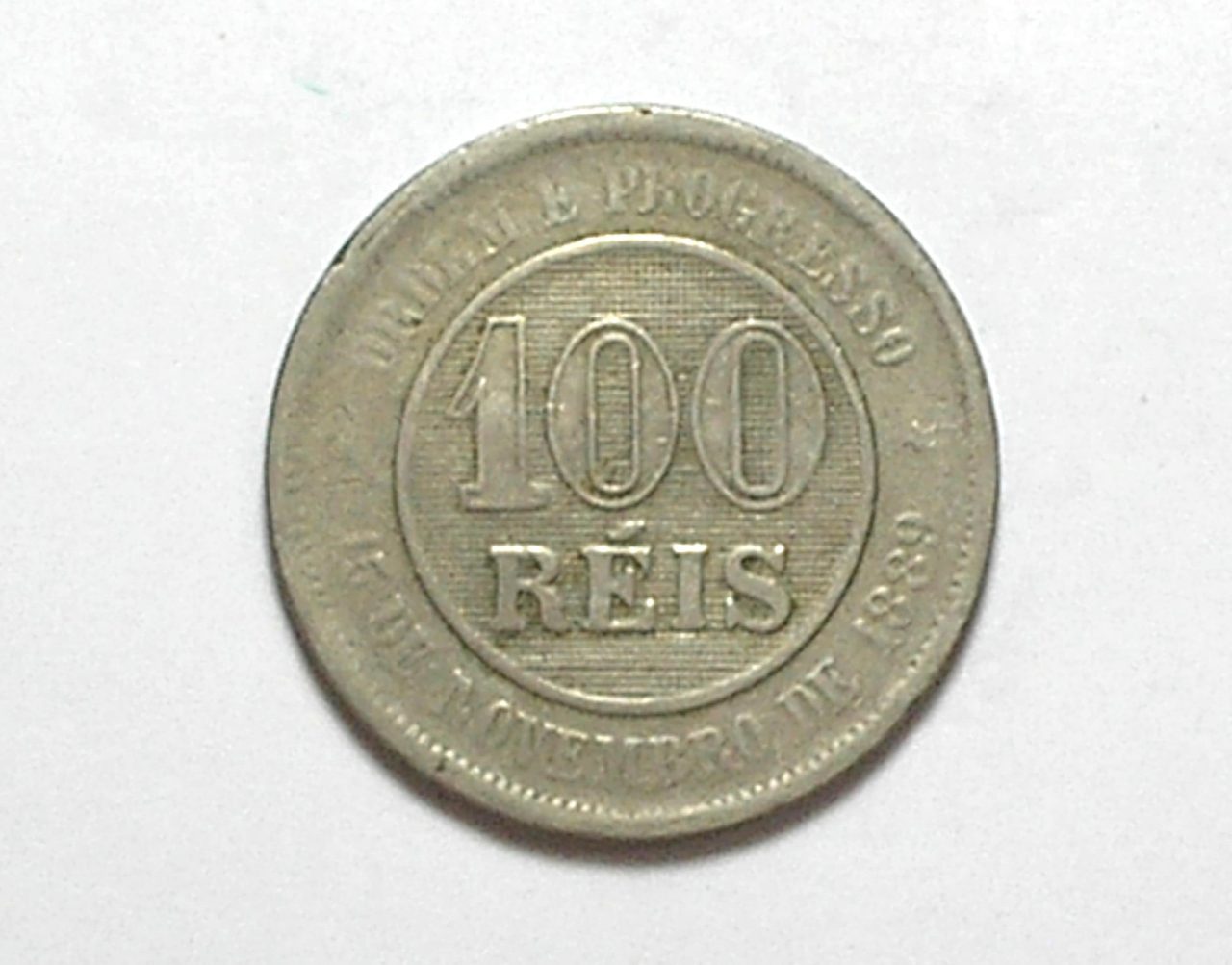 | Casa do Colecionador 100 Réis - 1895 / República / Níquel / Mbc