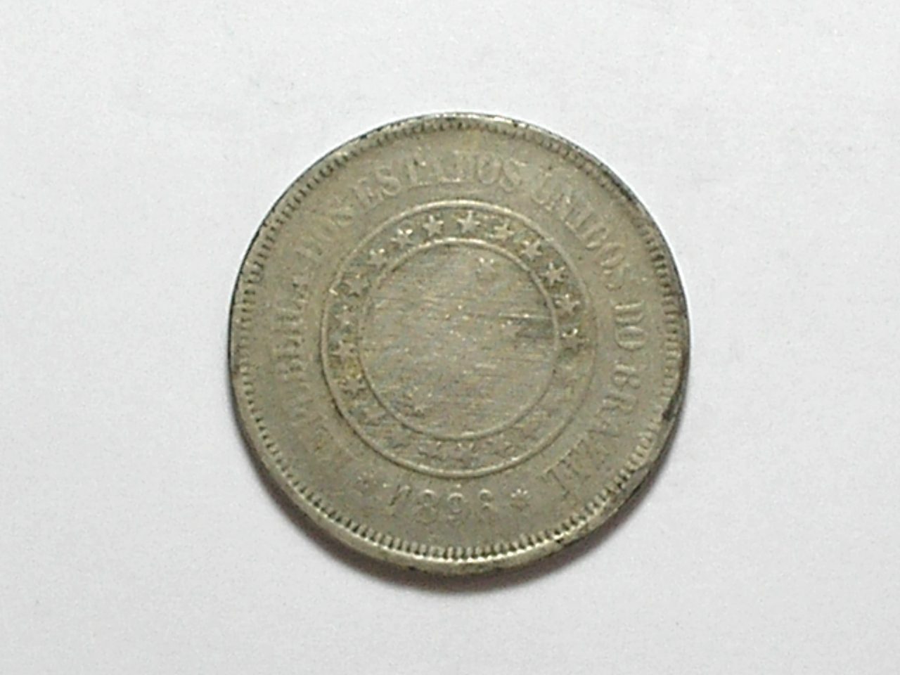 | Casa do Colecionador 100 Réis - 1896 / República / Níquel / Mbc