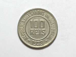 100 Réis - 1933 / Escassa / Sob/Flor - raro no estado / República / Níquel