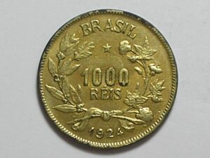 1.000 Réis - 1924 / Figura de mulher / Soberba / Bronze