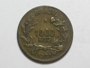 1.000 Réis - 1927 / Figura de mulher / Soberba - patianda / Bronze