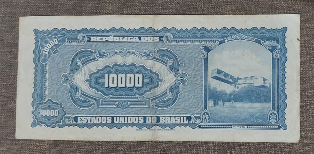 | Casa do Colecionador 10.000 Cruzeiros com carimbo de 10 Cruzeiros Novos Sku 1909