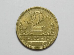 2 Cruzeiros - 1943 / Mapa do Brasil / Soberba / Bz-Al