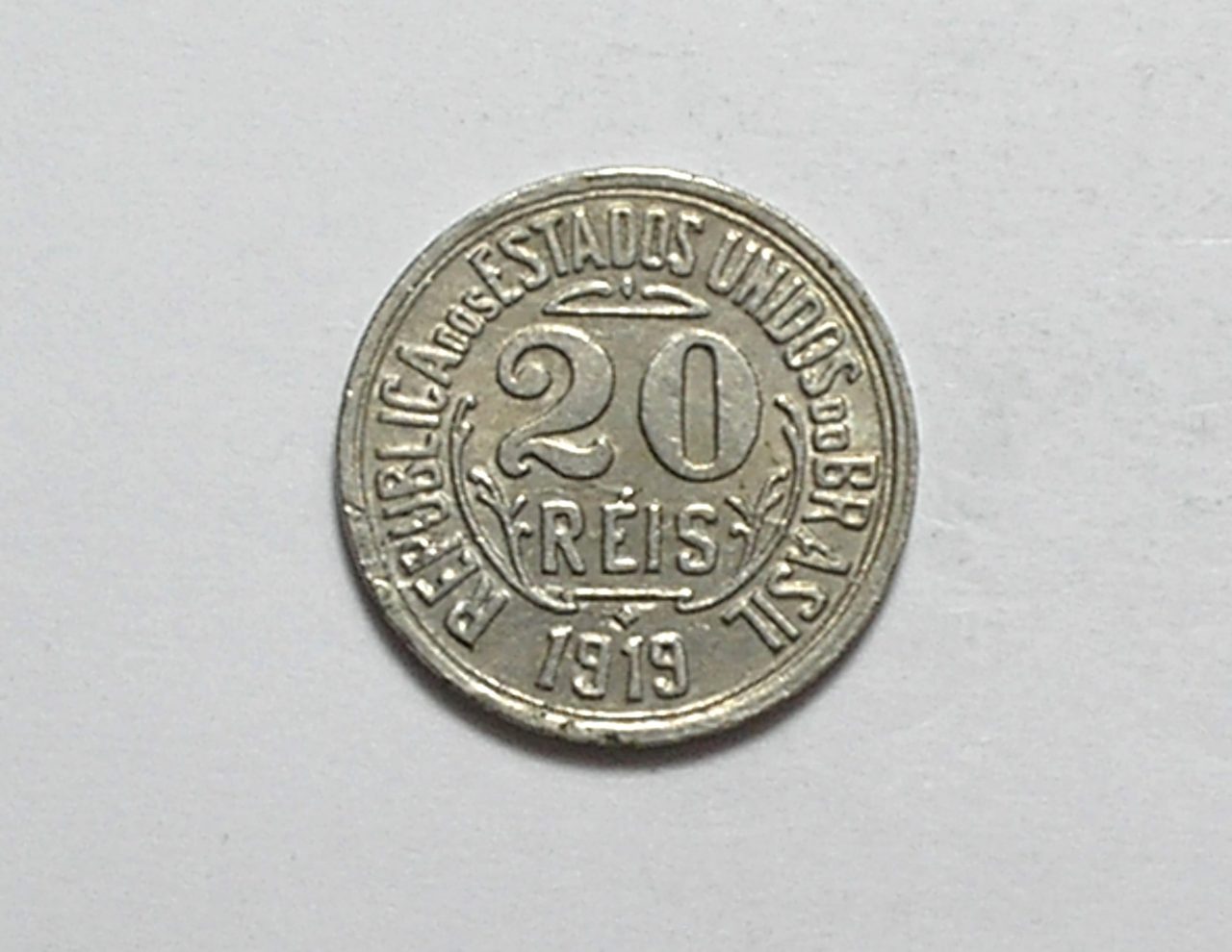 | Casa do Colecionador 20 Réis - 1919 / Soberba / Níquel