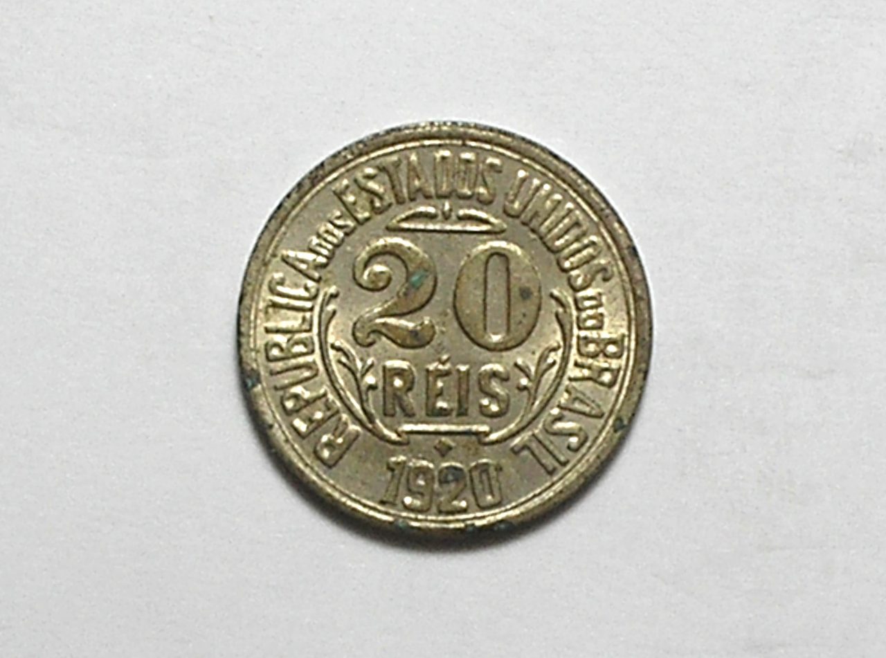 | Casa do Colecionador 20 Réis - 1920 ( Ponto entre 20 ) / Soberba / Niquel