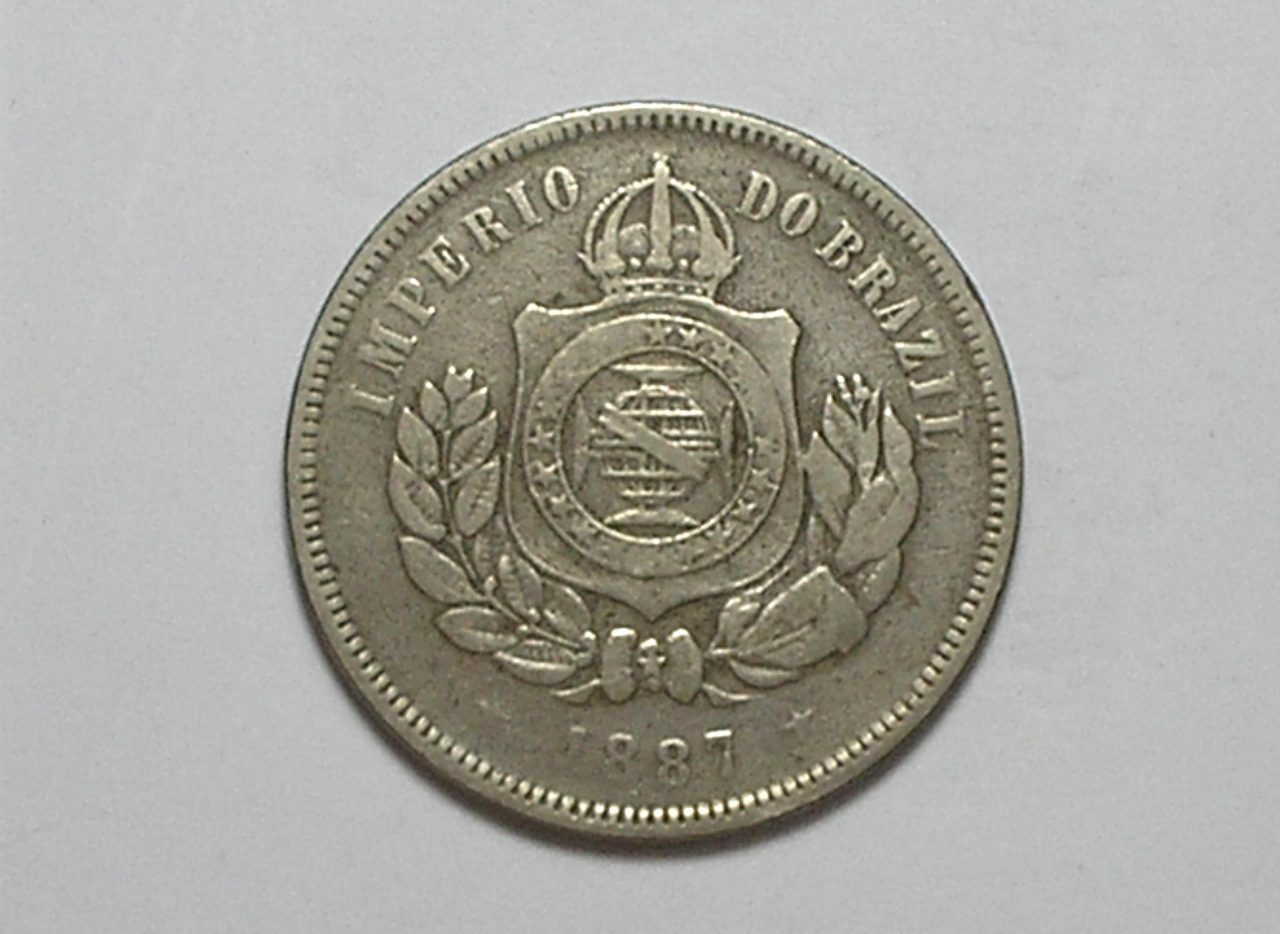 | Casa do Colecionador 200 Réis - 1887 / Império / Mbc / Níquel