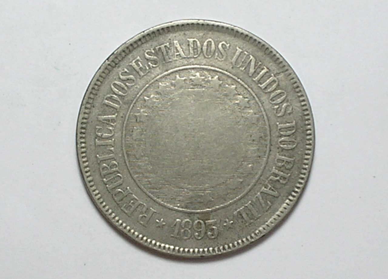 | Casa do Colecionador 200 Réis - 1893 / República / Bc/Mbc / Níquel