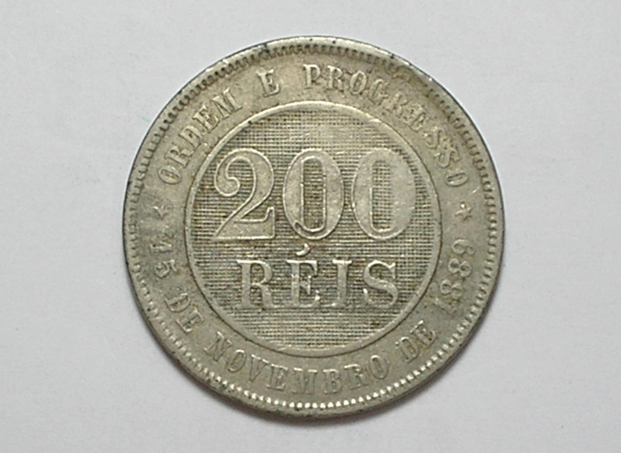 | Casa do Colecionador 200 Réis - 1899 / República / Mbc / Escassa / Níquel
