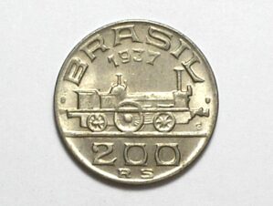 200 Réis - 1937 / Mauá / Flor de Cunho / Niquel