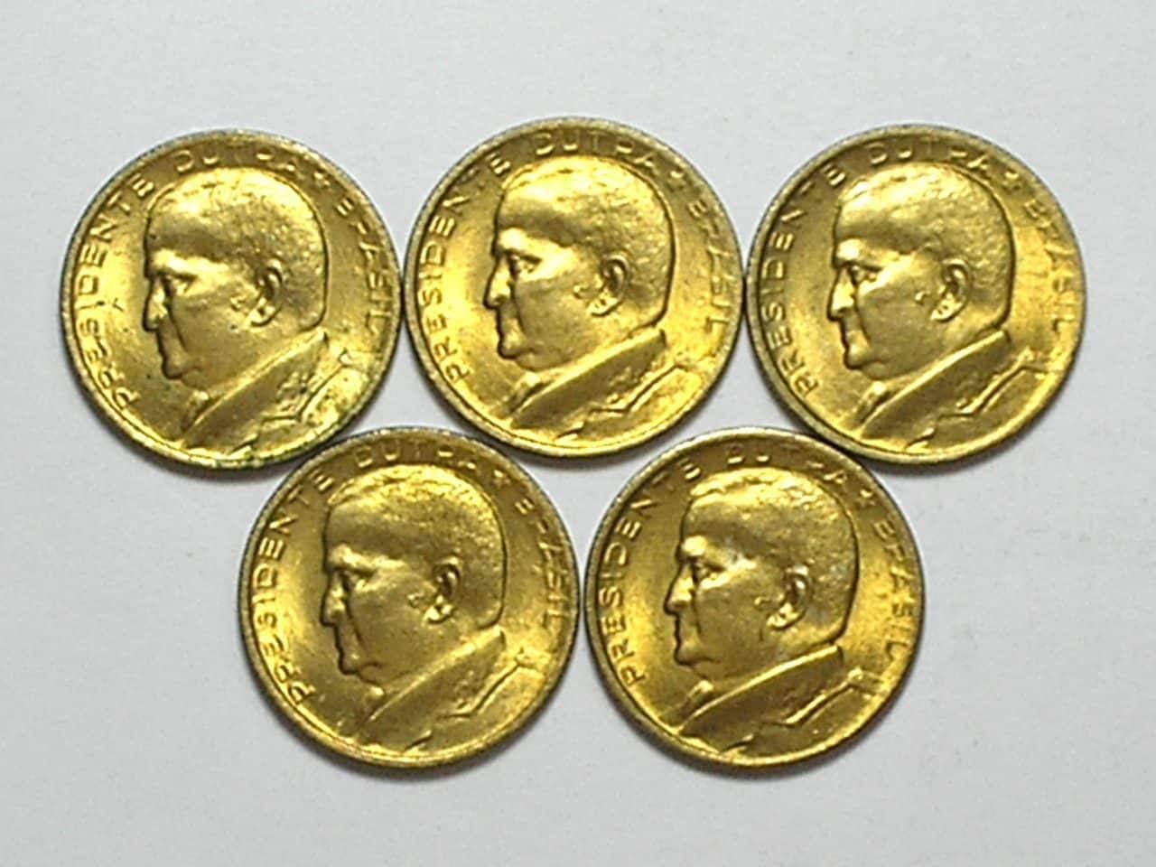 | Casa do Colecionador 50 Centavos - 1956 = Ponto entre 50 e Ponto na face / Raras / Soberbas/Fc