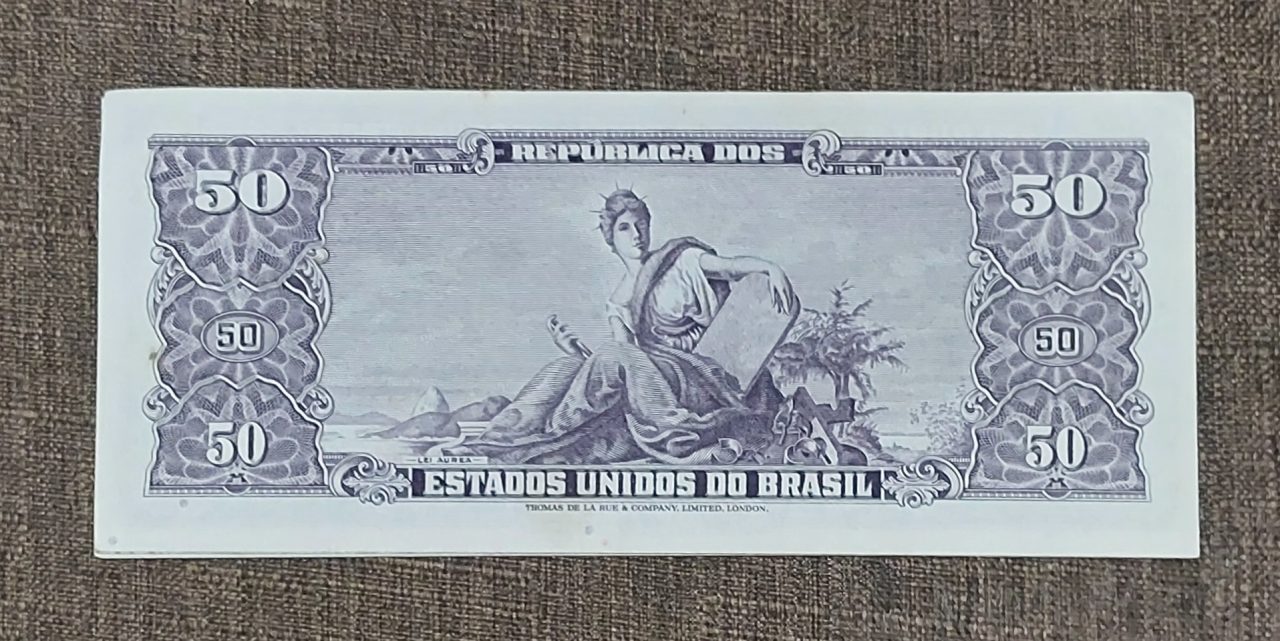 | Casa do Colecionador 50 Cruzeiros com carimbo de 5 centavos Série 1023 Sku 1882